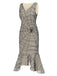 [Pre-Sale] Apricot 1930s Spider Web Irregular Ruffled Hem Dress