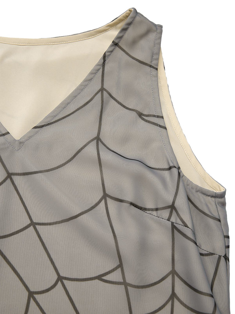 [Pre-Sale] Apricot 1930s Spider Web Irregular Ruffled Hem Dress