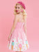 Pink 1950s Ice-Cream Sweetheart Neck Dress