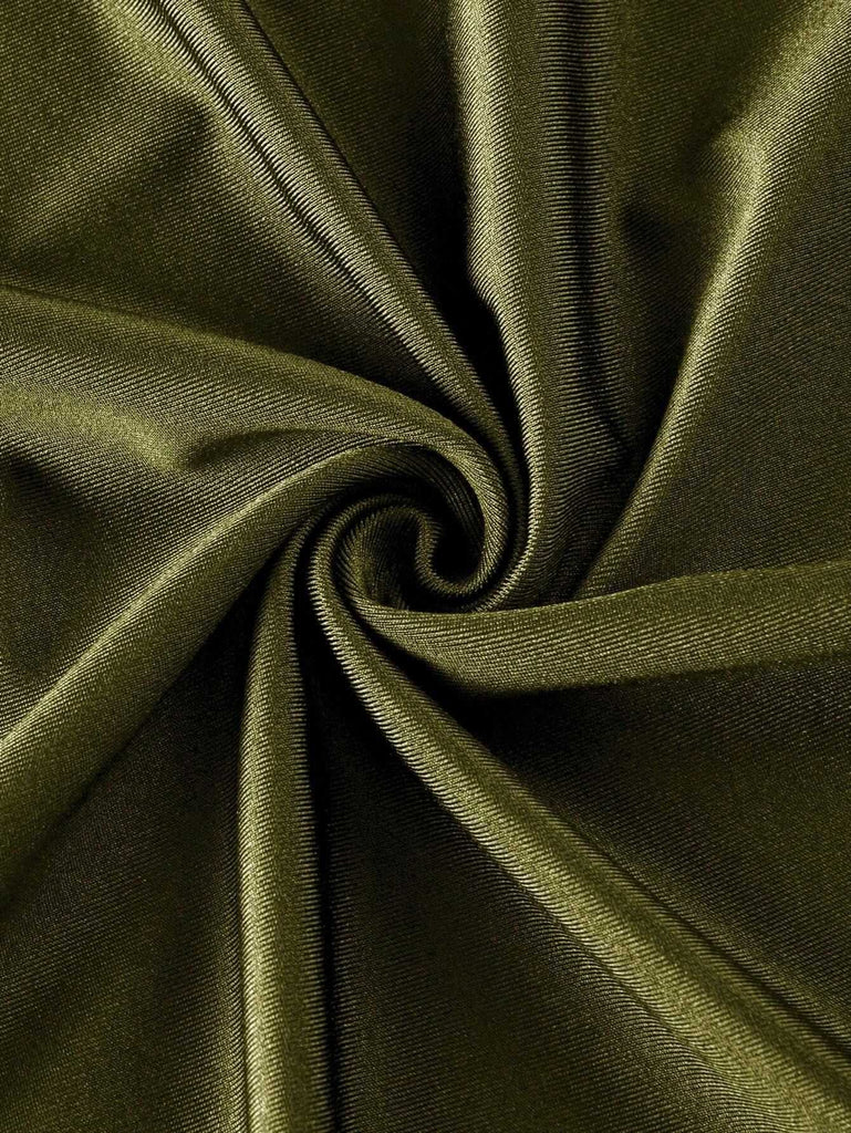 1930s Spaghetti Strap Satin Solid Dress