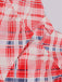 Red 1950s Spaghetti Straps Plaid Swing Dress
