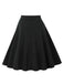 1950s Solid Side Buttons Pocket Skirt