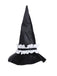 2PCS Black 1950s Halloween Witch Lace Ruffled Blouse & Skirt