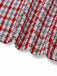Red 1960s Plaid Tweed Vest Dress