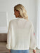 Beige 1950s Strawberry Drop Shoulder Knit Cardigan