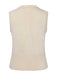 Beige 1950s Lapel Sleeveless Knitted Vest