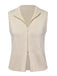 Beige 1950s Lapel Sleeveless Knitted Vest