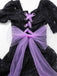 Black 1950s Gothic Witch Bride Lace Embroidered Dress