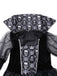 Black 1980s Queen Skull Long Sleeve Mesh Dress