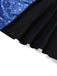 Black & Blue 1930s Witch Lace-Up Hooded Dress