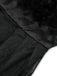 Black 1930s Solid 3D Feather Mesh Dress