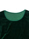 Green 1930s Christmas Mrs. Santa Claus Velvet Dress with Cape
