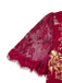 Red 1930s V-Neck Gold Foil Floral Mermaid Sheer Dress