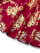 Red 1930s V-Neck Gold Foil Floral Mermaid Sheer Dress