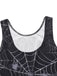 Black 1950s Halloween Spider Web Sleeveless Dress