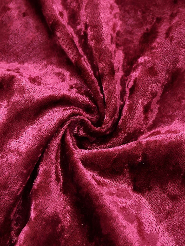 1960s Velvet Batwing Sleeve Irregular Hem Dress
