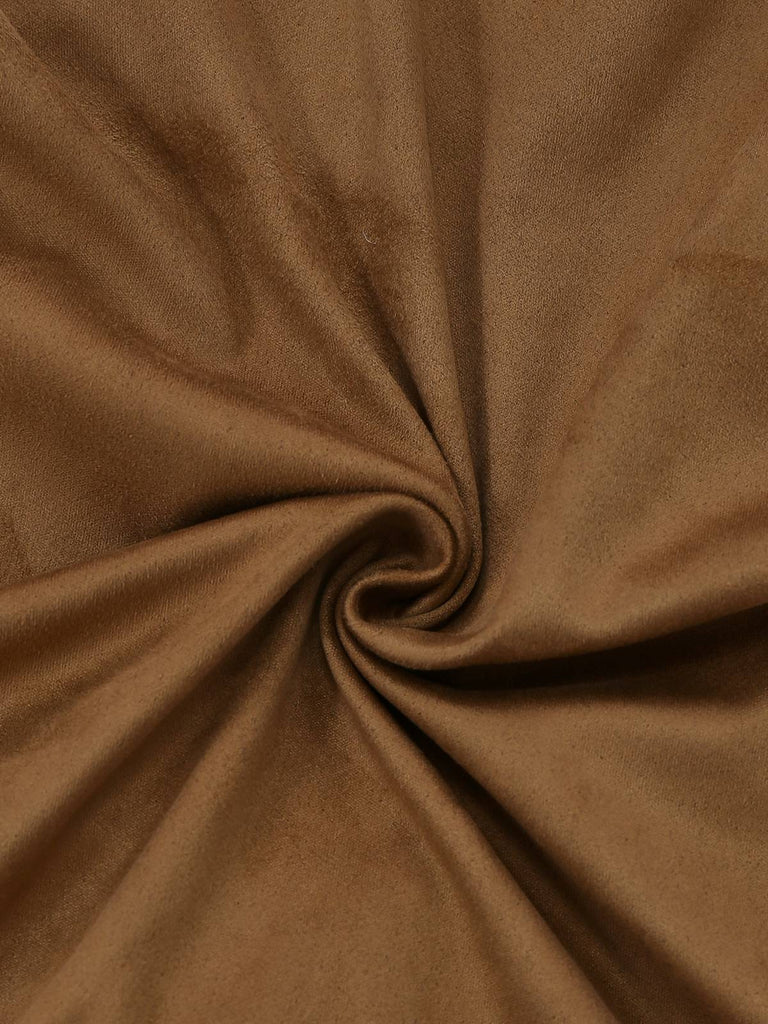 [Pre-Sale] Khaki 1970s Cowl Neck High-Low Slit Fringe Dress