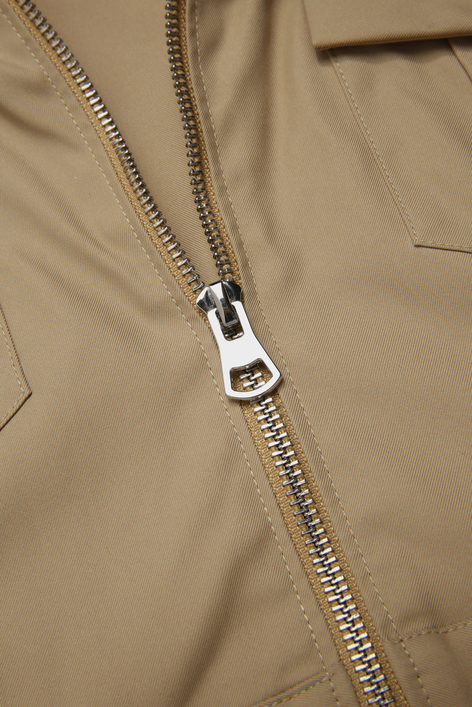 [Pre-Sale] 2PCS Khaki & Brown 1960s Plaid Patchwork Jacket & Pleated Skirt