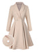 [Pre-Sale] Cream Color 1950s Shawl Collar Swing Coat