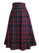 [Pre-Sale] Black 1940s High Waisted Plaid Midi Skirt