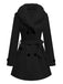 1940s Removable Faux-Fur Collar Buttons Coat