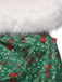 [Pre-Sale] Red & Green 1940s Christmas Fur Collar Winterberry Dress