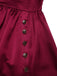 [Pre-Sale] Deep Red 1950s Button Pocket Pleated Dress