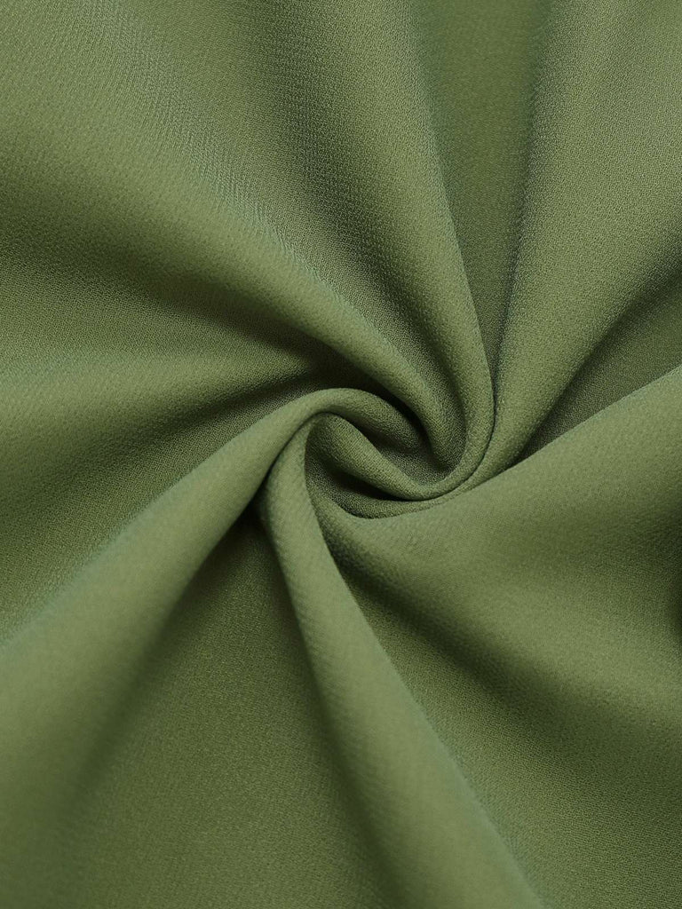 [Pre-Sale] Green & Gold 1970s Sheer Bell-Sleeve Dress