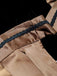 Brown 1950s Crochet Velvelt Dress & Satin Pleated Apron