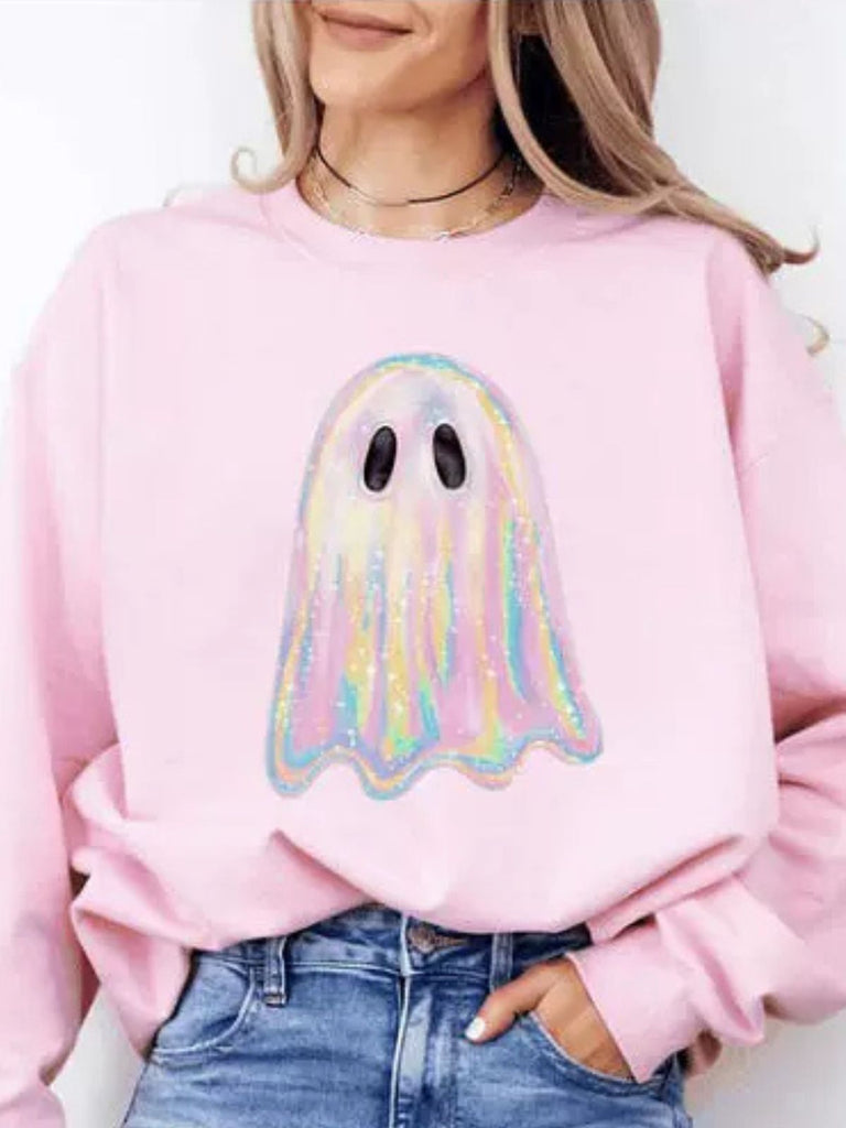 1980s Halloween Ghost Pumpkin Vintage Sweatshirt