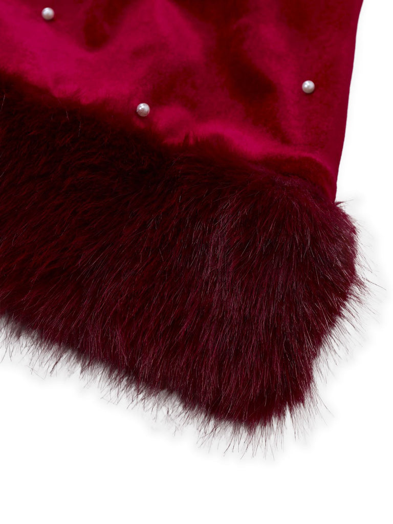 [Pre-Sale] Red 1960s Pearl Fringe Christmas Dress