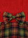 [Pre-Sale] Red 1950s Christmas Turtleneck Sparkle Sweater Plaid Dress