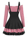 [Pre-Sale] Multicolor 1980s Joker Pleated Cotton Stripe Dress