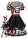 [Pre-Sale] 1980s Red & Black Plaid Poker Card Dress