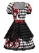 [Pre-Sale] 1980s Red & Black Plaid Poker Card Dress