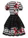 [Pre-Sale] 1980s Red & Black Plaid Poker Card Dress