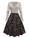 [Pre-Sale] Beige 1950s Twisted Knitted Christmas Elk Swing Dress