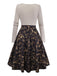 [Pre-Sale] Beige 1950s Twisted Knitted Christmas Elk Swing Dress
