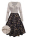 [Pre-Sale] Beige 1950s Twisted Knitted Christmas Elk Swing Dress
