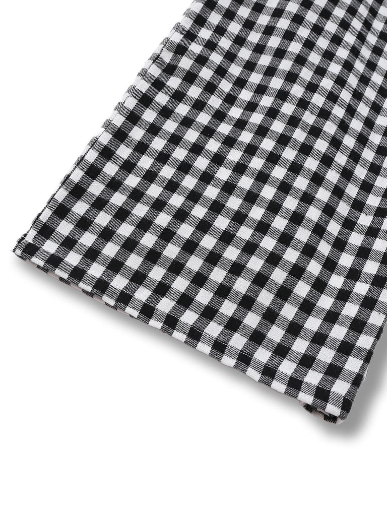 [Pre-Sale] 1930s Cotton Ruffle Collar Bow Tie Gingham Jumpsuit