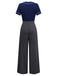 [Pre-Sale] Blue 1960s Sailor Collar Knitted Lace jumpsuit