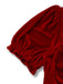 [Pre-Sale] Red 1980s Sequin Bow Puff Back Cutout Babydoll Dress