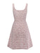 [Pre-Sale] Pink 1960s Plaid Tweed Mini Pinafore Dress