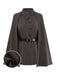 [Pre-Sale] 1940s Lapel Belted Jacket With Detachable Cape