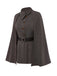 [Pre-Sale] 1940s Lapel Belted Jacket With Detachable Cape