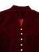 2PCS Wine Red 1940s V-Neck Velvet Jacket & Skirt