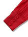 Red 1960s Solid Ruched Tie Neck Long Sleeve Dress