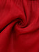 Red 1960s Solid Ruched Tie Neck Long Sleeve Dress