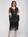 1920s Sequins Tassel Beading Cap Sleeve Dress