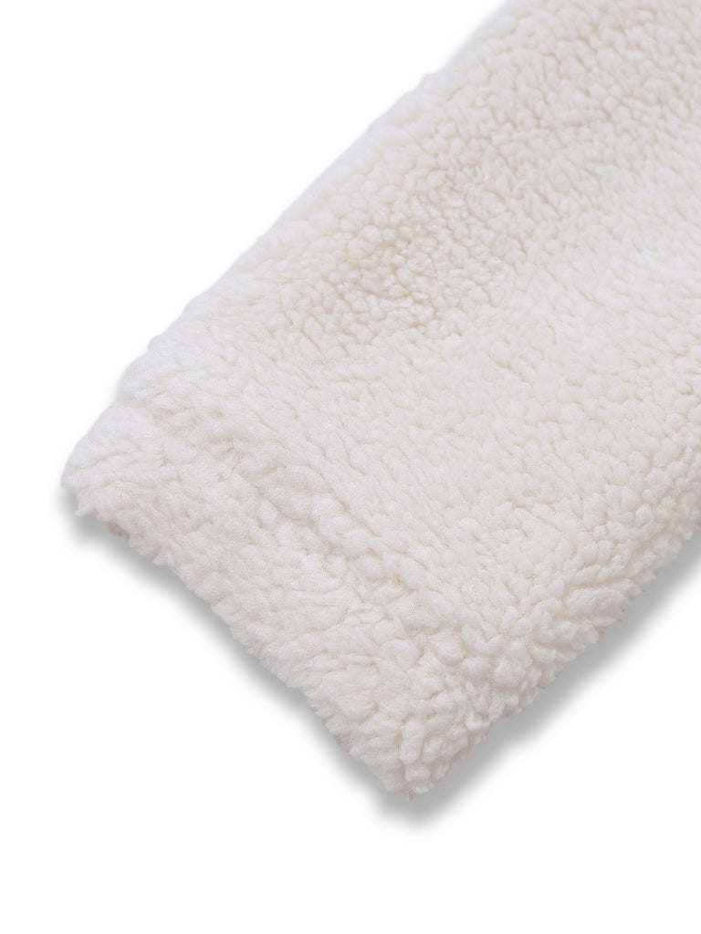 [Pre-Sale] 2PCS White & Red 1960s Faux-Wool Jacket & Pleated Skirt